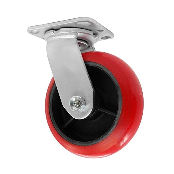 Medium Duty 5"X 2" Crown Polyurethane ON Iron Wheel, Swivel Caster